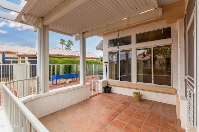 view of patio with fence