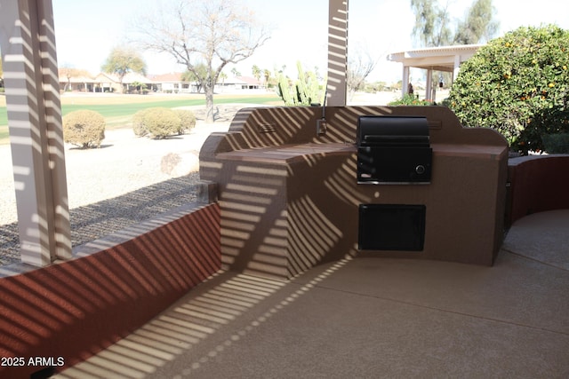 view of patio with exterior kitchen