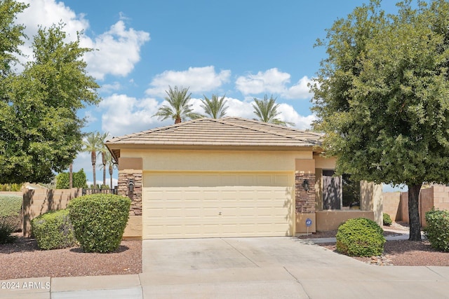 view of front of house featuring a garage