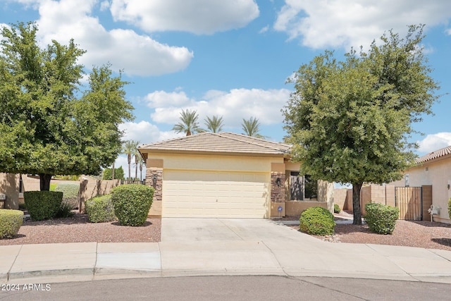 view of front of house featuring a garage