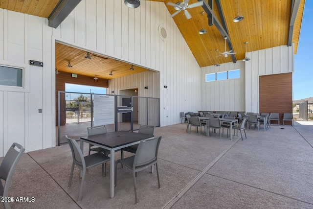 4149 E Appaloosa Rd, Gilbert, AZ 85296 - view of patio / terrace featuring outdoor dining area and ceiling fan