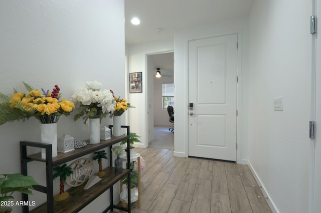 4149 E Appaloosa Rd, Gilbert, AZ 85296 - hallway featuring baseboards and light wood-style floors