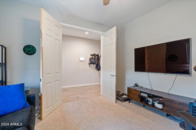 interior space featuring light hardwood / wood-style floors