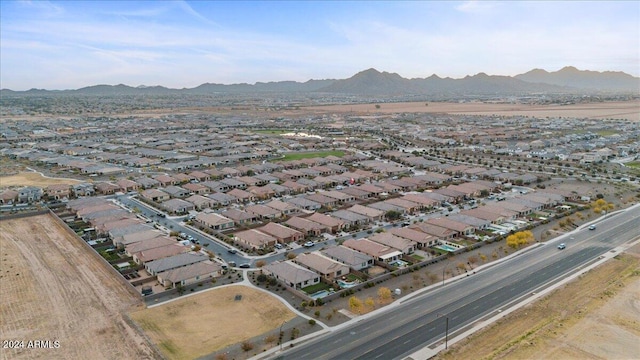 aerial view featuring a mountain view