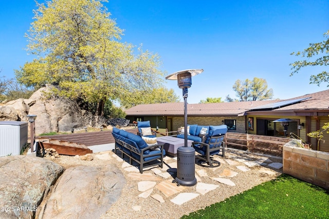 view of patio featuring an outdoor living space