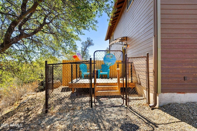 exterior space with a wooden deck