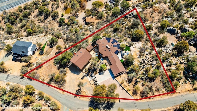 aerial view featuring view of desert