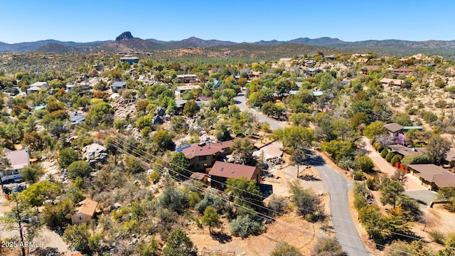 drone / aerial view with a mountain view