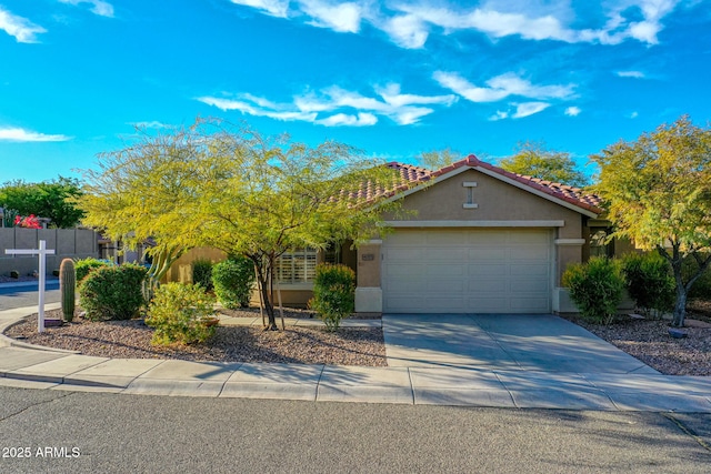 view of front facade with a garage