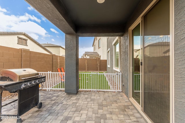 view of patio / terrace featuring grilling area