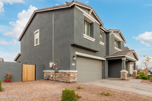 view of home's exterior with a garage