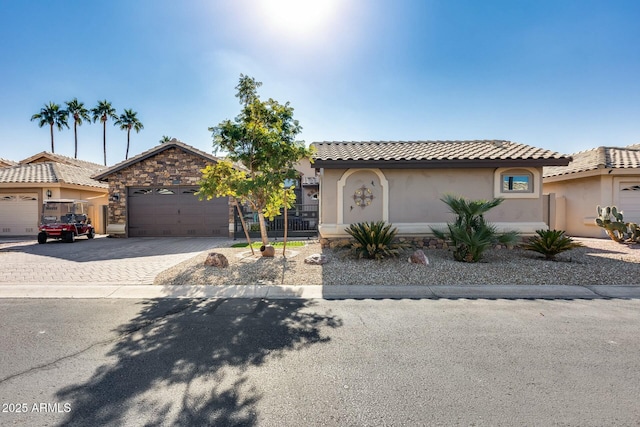 view of front of house featuring a garage