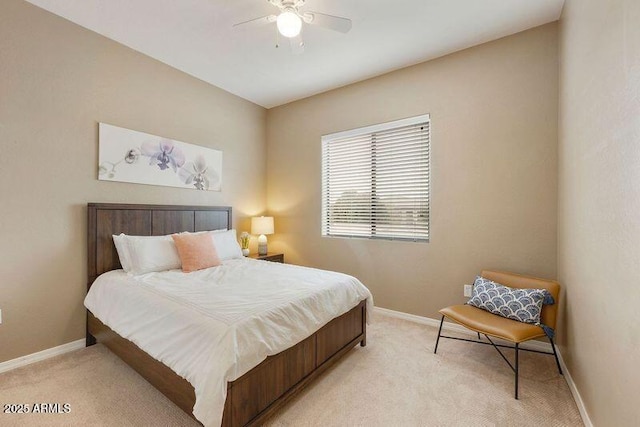 3330 S Gilbert Rd Unit 2090, Chandler, AZ 85286 - bedroom featuring light colored carpet, baseboards, and ceiling fan