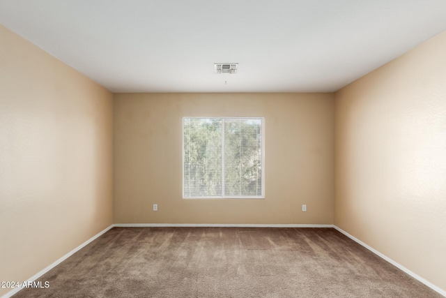 unfurnished room with light carpet