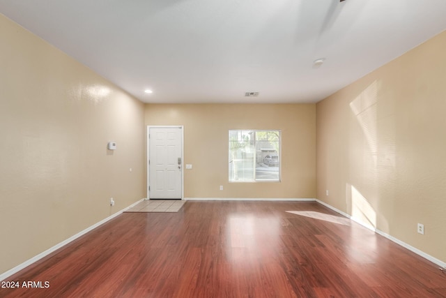 empty room featuring light wood-type flooring