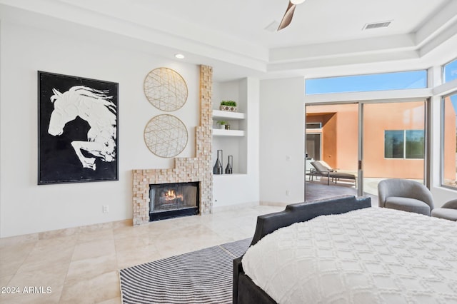 bedroom with ceiling fan