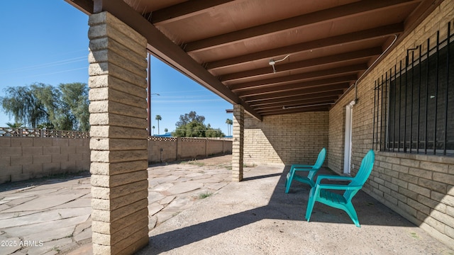 view of patio / terrace with a fenced backyard