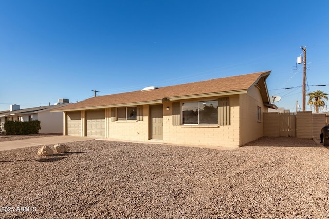 ranch-style house with a garage