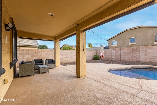 view of patio featuring outdoor lounge area