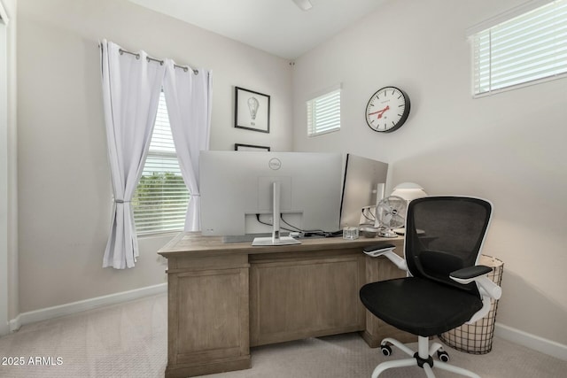1829 N 43rd Ter, Phoenix, AZ 85008 - office featuring baseboards, plenty of natural light, and light carpet