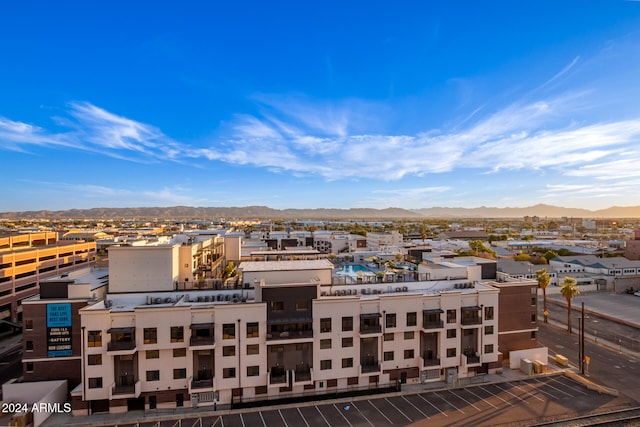 view of city featuring a mountain view