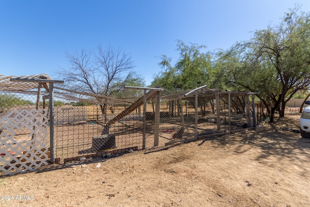 view of playground featuring an outdoor structure