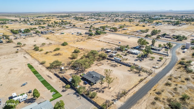 aerial view with a rural view