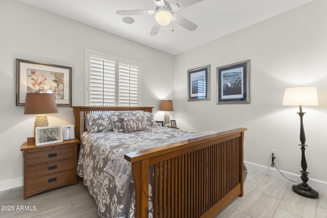 bedroom with ceiling fan