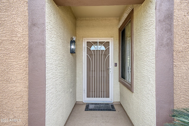 view of doorway to property