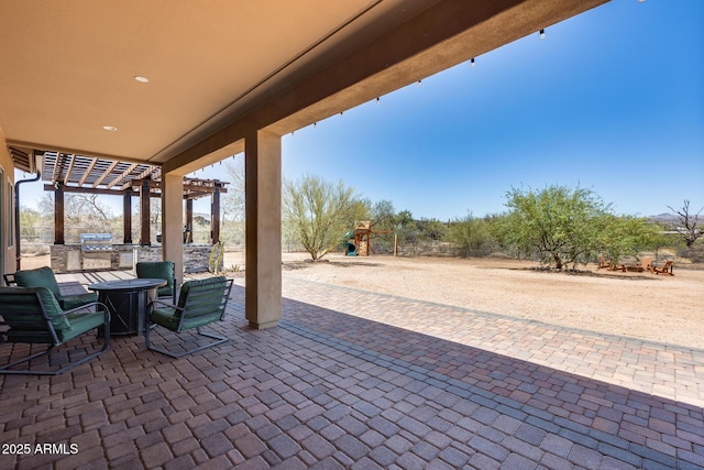 30511 N 162nd Way, Scottsdale, AZ 85262 - view of patio featuring exterior kitchen