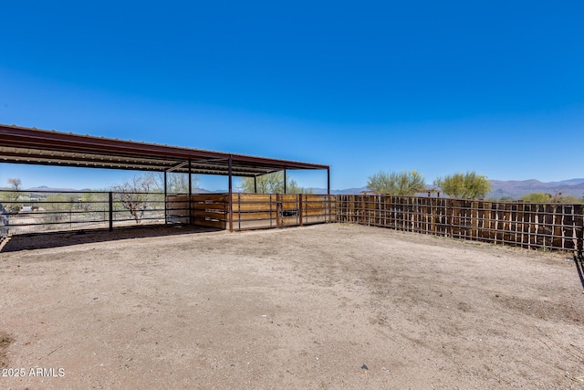 30511 N 162nd Way, Scottsdale, AZ 85262 - view of yard featuring an exterior structure, an outdoor structure, and a mountain view