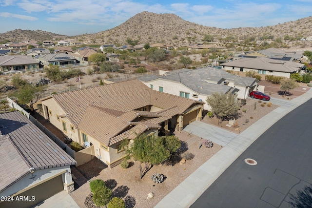 aerial view featuring a mountain view