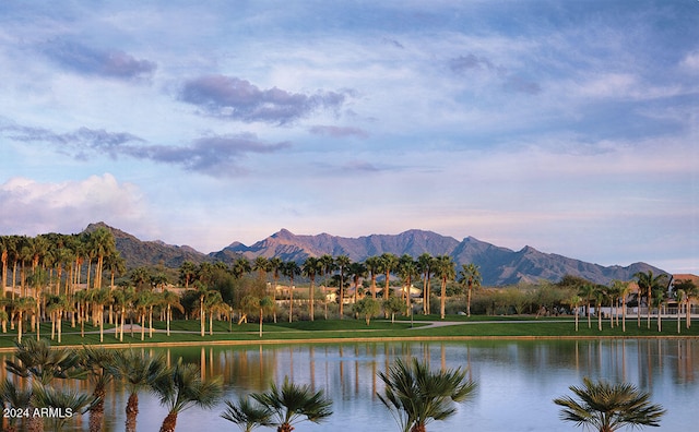 property view of water featuring a mountain view