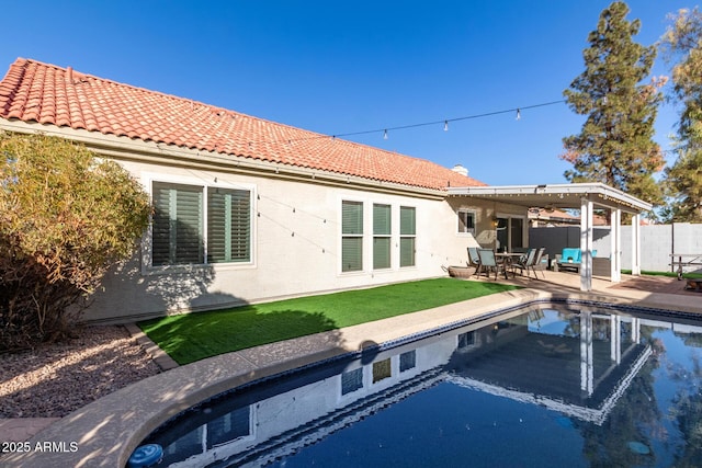 1201 E Campbell Ave, Gilbert, AZ 85234 - rear view of house featuring a patio and a tile roof
