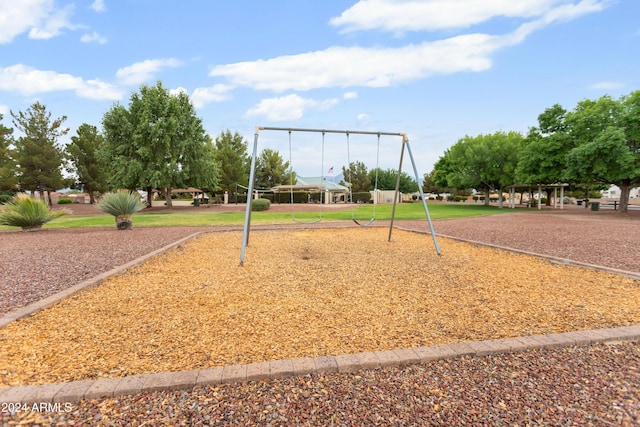 view of community featuring a playground