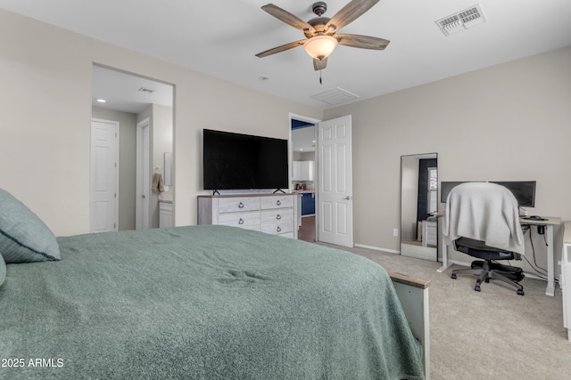 724 S 11th St, Coolidge, AZ 85128 - bedroom with carpet floors and a ceiling fan