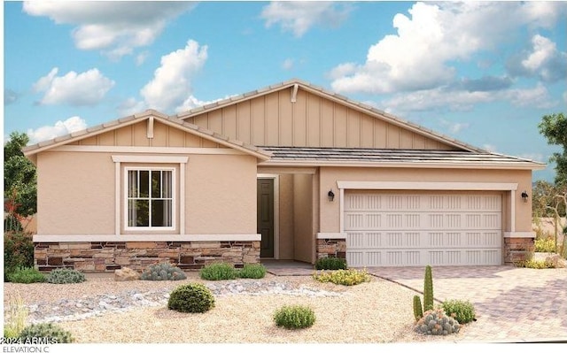 craftsman-style home with a garage