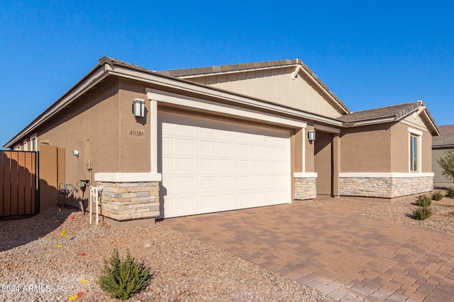 view of home's exterior featuring a garage