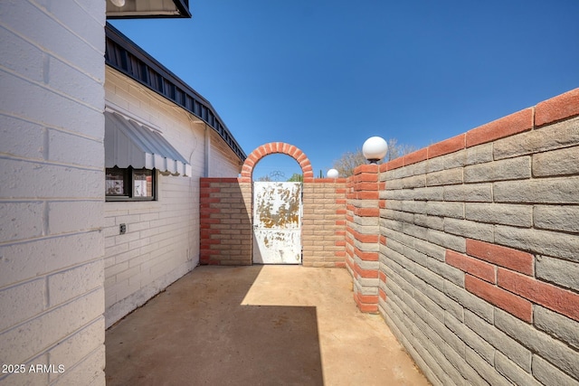 view of patio with fence