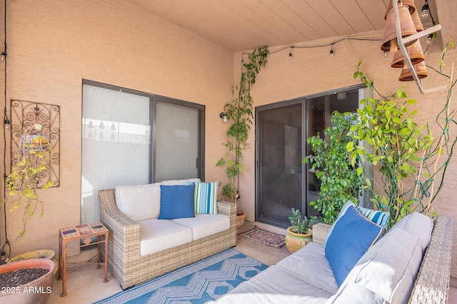 view of patio / terrace featuring an outdoor living space