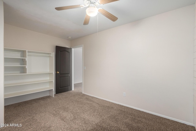 8143 E Obispo Ave, Mesa, AZ 85212 - unfurnished bedroom featuring carpet flooring, baseboards, ceiling fan, and a closet