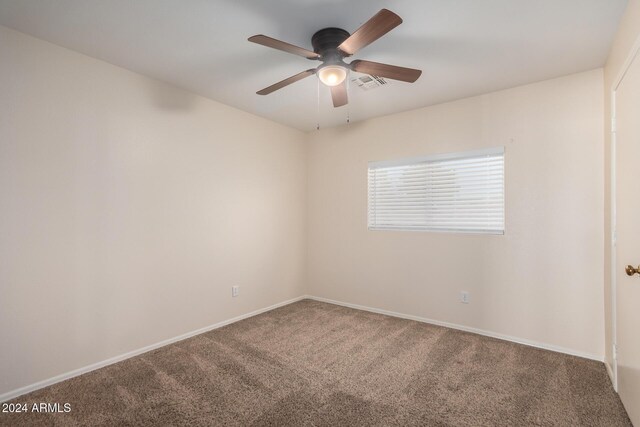 8143 E Obispo Ave, Mesa, AZ 85212 - empty room with carpet floors, ceiling fan, and baseboards