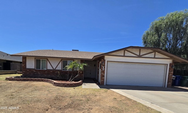 2633 E Garnet Ave, Mesa, AZ 85204 - single story home featuring concrete driveway, brick siding, and a garage