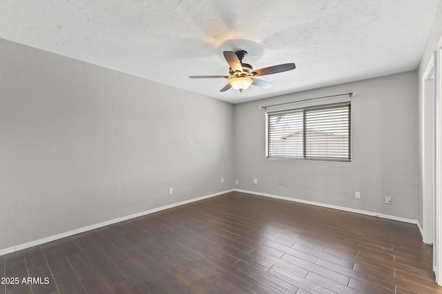2633 E Garnet Ave, Mesa, AZ 85204 - empty room with ceiling fan, baseboards, and wood finished floors