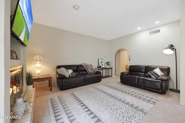 view of carpeted living room