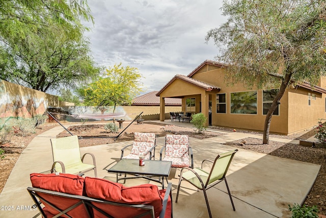 3948 W Rushmore Dr, Anthem, AZ 85086 - view of patio / terrace with a fenced backyard and outdoor dining area