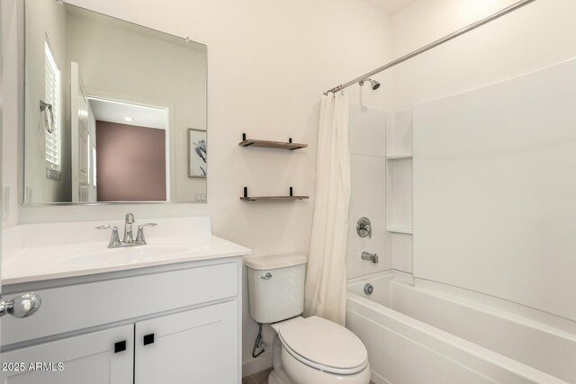 2256 W Laurie Ln, Phoenix, AZ 85021 - bathroom featuring toilet, shower / bath combo with shower curtain, and vanity