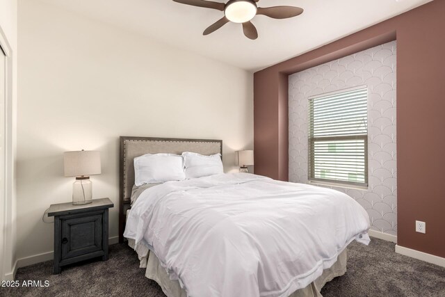 2256 W Laurie Ln, Phoenix, AZ 85021 - bedroom with carpet, baseboards, and ceiling fan