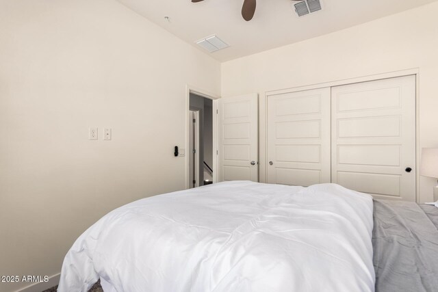 2256 W Laurie Ln, Phoenix, AZ 85021 - bedroom with ceiling fan and a closet