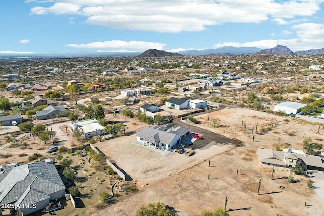 aerial view featuring a mountain view